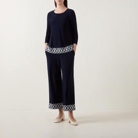 Guipure Knitted Cropped Trousers