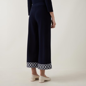 Guipure Knitted Cropped Trousers
