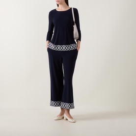 Guipure Knitted Cropped Trousers