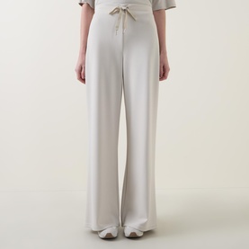 Scuba Jersey Wide Leg Trousers