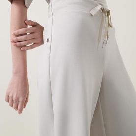 Scuba Jersey Wide Leg Trousers