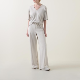 Scuba Jersey Wide Leg Trousers