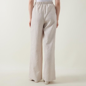 Textured Wide Leg Trousers