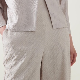 Textured Wide Leg Trousers