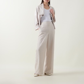 Textured Wide Leg Trousers