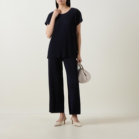 Pleated Wide Leg Trousers