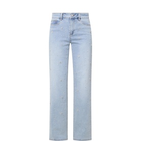 Embellished Wide Leg Jeans