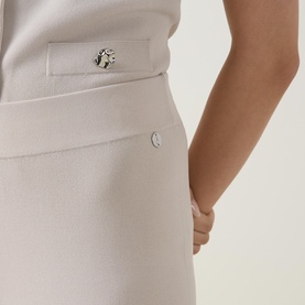 Side Slit Mid-Rise Wide Leg Trousers