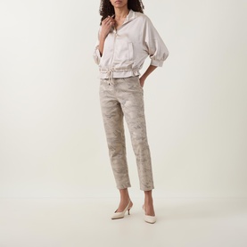 Printed Mid-Rise Straight Leg Jeans