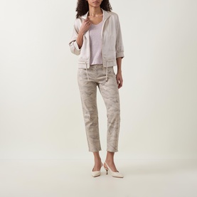 Printed Mid-Rise Straight Leg Jeans