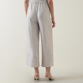 Textured Wide Leg Trousers