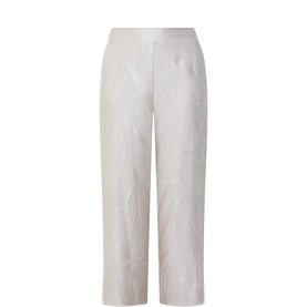 Textured Wide Leg Trousers