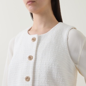 Boucle Knitted Sweater Vest