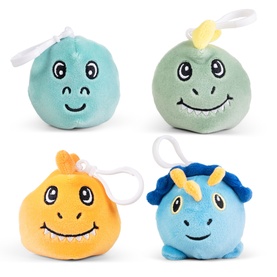 Dino Clip & Cuddle Assorted Plush Keyrings