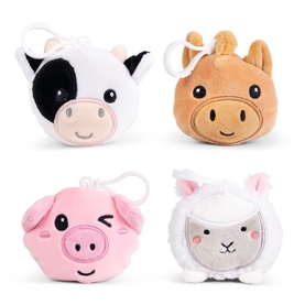Farm Clip & Cuddle Assorted Plush Keyrings