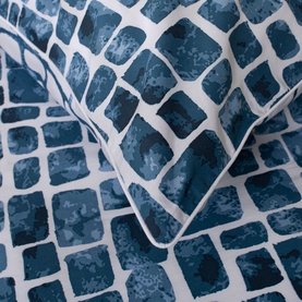 Tulle Duvet Set White/Navy