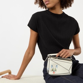 Futurist Cat Puzzle Mini Crossbody Bag