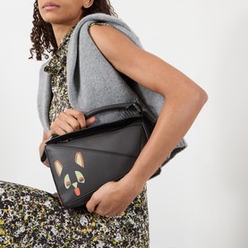 Futurist Cat Puzzle Edge Small Crossbody Bag