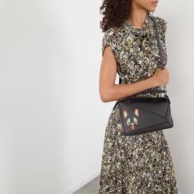 Futurist Cat Puzzle Edge Small Crossbody Bag
