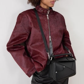 Puzzle Small Pocket Leather Crossbody Bag