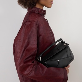 Puzzle Small Pocket Leather Crossbody Bag