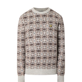 Brushed Intarsia Knit Sweater