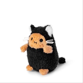 Black Kitty Ricespud Mini Sitting Plush Toy