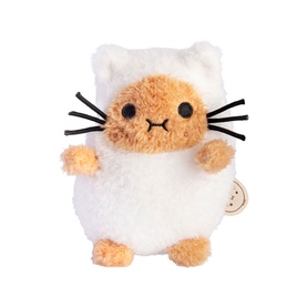 White Kitty Ricespud Mini Sitting Plush Toy