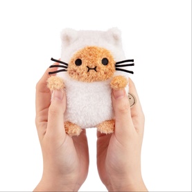White Kitty Ricespud Mini Sitting Plush Toy