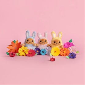Blue Bunny Ricespud Mini Sitting Plush Toy