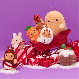 Snowman Ricespud Mini Sitting Plush Toy
