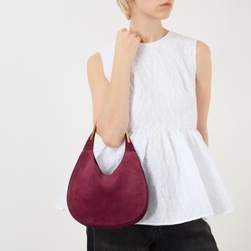 Florence Small Suede Hobo Bag