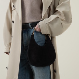 Florence Small Suede Hobo Bag
