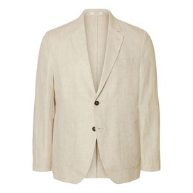 Charles Single-Breasted Linen Blazer