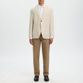Charles Single-Breasted Linen Blazer