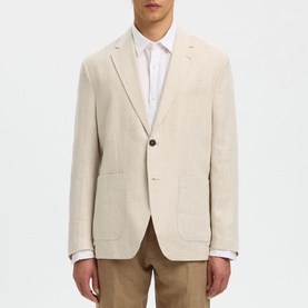 Charles Single-Breasted Linen Blazer