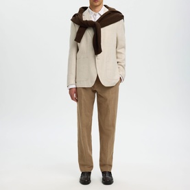 Charles Single-Breasted Linen Blazer