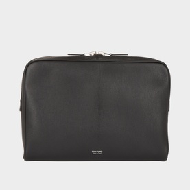 Logo Leather Laptop Pouch