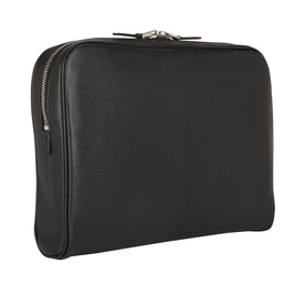 Logo Leather Laptop Pouch
