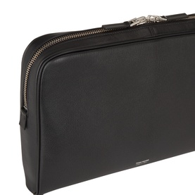 Logo Leather Laptop Pouch