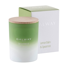 Lemon Balm & Spearmint Large Wooden Lid Jar Candle