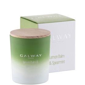 Lemon Balm & Spearmint Small Wooden Lid Jar Candle