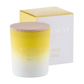 Lime & Vetiver Small Wooden Lid Jar Candle