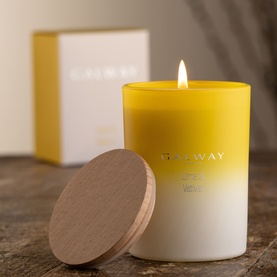 Lime and Vetiver Large Wooden Lid Jar Candle