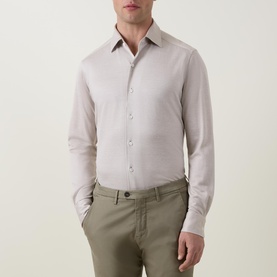 Silk-Linen Regular Fit Casual Shirt