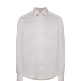 Silk-Linen Regular Fit Casual Shirt