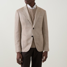 Textured Single Breasted Blazer