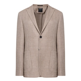 Prince of Wales Check Single-Breasted Blazer