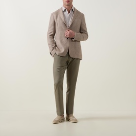 Prince of Wales Check Single-Breasted Blazer