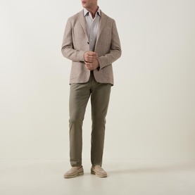 Prince of Wales Check Single-Breasted Blazer